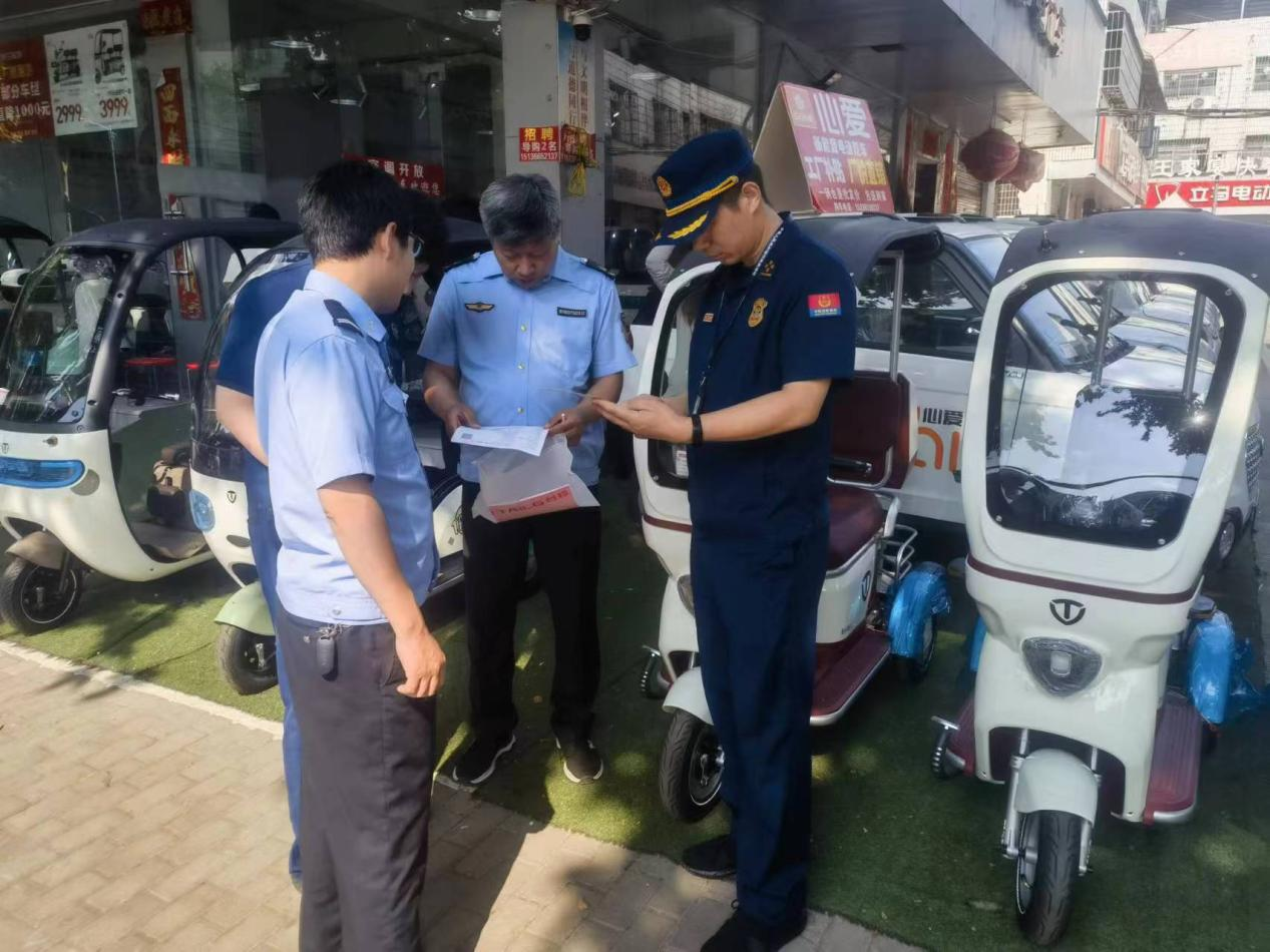 唐河县泗洲街道：开展电动车消防安全专项检查筑牢安全防火墙(图1)