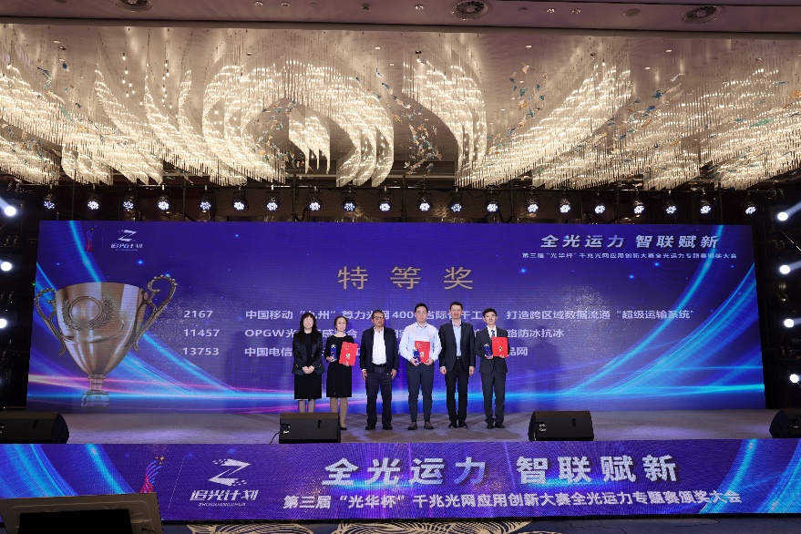 北京电信以DC为中心的全光算力底座精品网荣获第三届光华杯全光运力专题赛特等奖(图1)