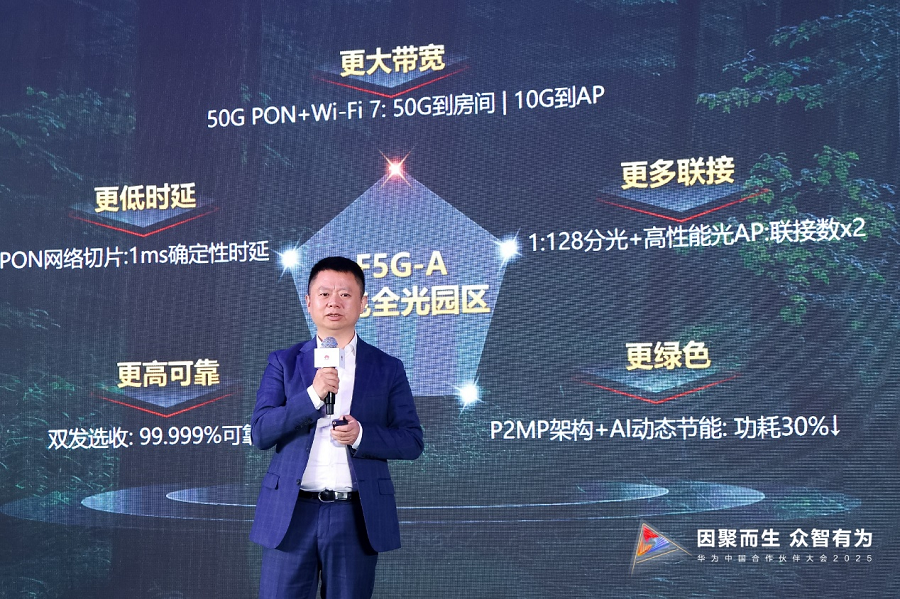 华为发布F5G-A万兆全光园区四大升级助力园区AI快速部署(图1)