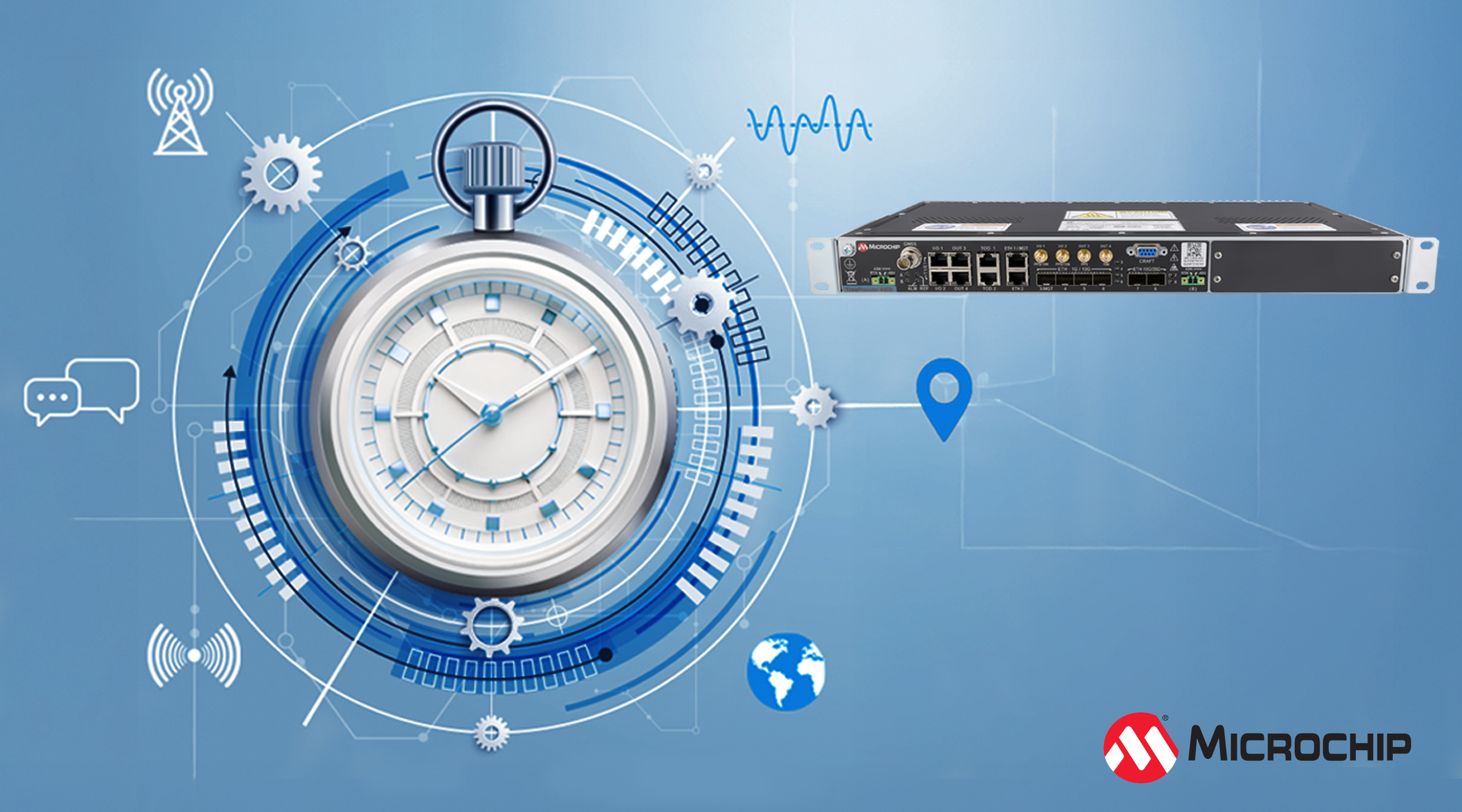 Microchip推出高精度时间传输解决方案TimeProvider4500v3主时钟(图1)