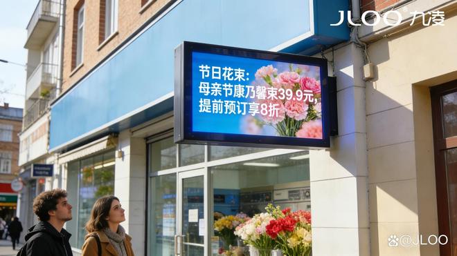 九凌JLOO27寸户外触摸广告机：社区商户促销精准引流数字滚动屏(图2)